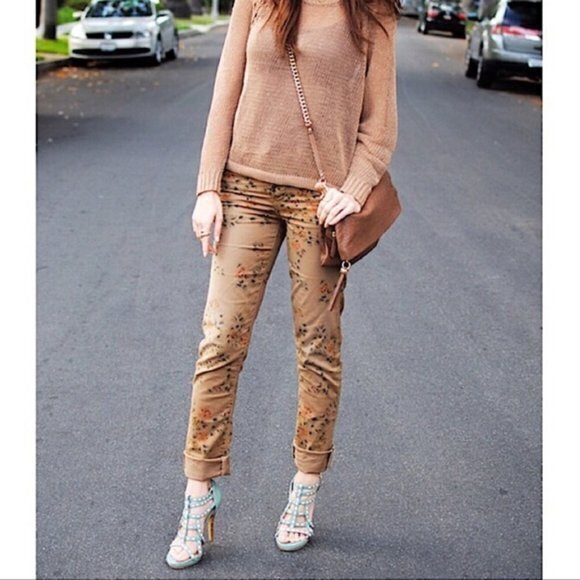 NEW Citizens of Humanity Mandy High Waist Skinny Jeans Floral Womens Size 24 - Picture 1 of 7